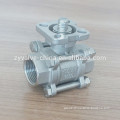 3pc cf8/cf8m direct mounting pad ball valve